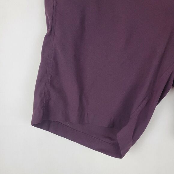 Lululemon 9" Union Shorts Mens 38 Maroon Gray Chambray Performance Chino - Picture 5 of 9